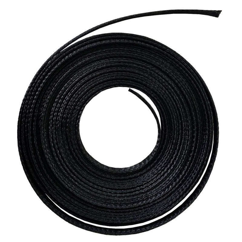 MGI SpeedWare 25ft Expandable Non-Split PET Braided Cable Sleeve, High-Temperature Black Loom for Automotive Harness and Chew-Resistant Home Office Wire Management (1/2") - Image 5